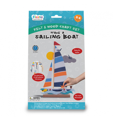 Make a Sailing Boat Felt & Wood Craft Set