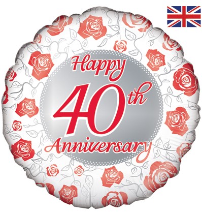 40th Anniversary Foil Balloon