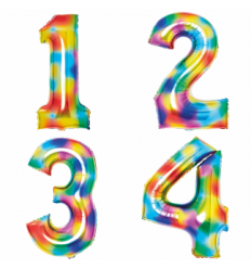 Number Balloon - Rainbow 34"
