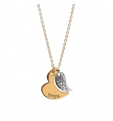 Personalised Heart and Wing Necklace