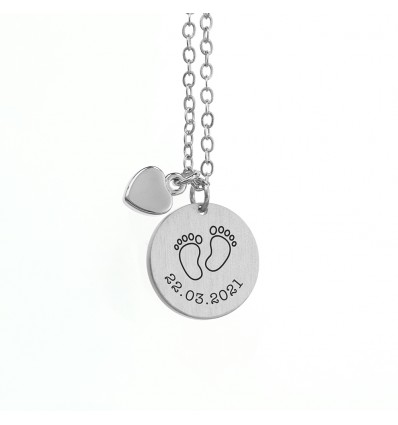 Personalised deals feet necklace