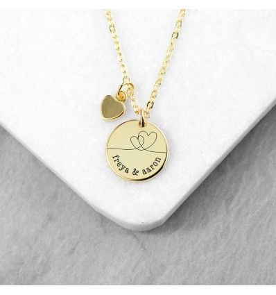 Personalised Two Hearts Necklace