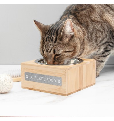 Personalised Wooden Pet Bowl