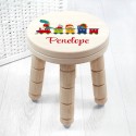 Train Personalised Wooden Stool