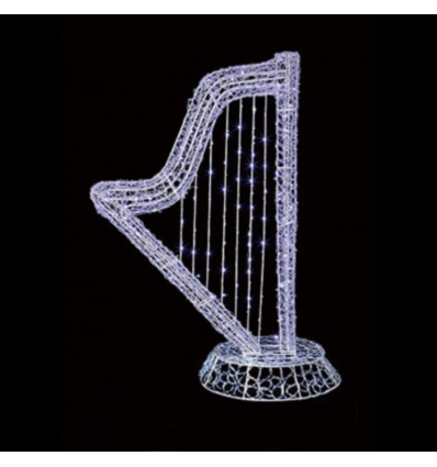 1.4M Acrylic HARP with 130 Twinkling Lights