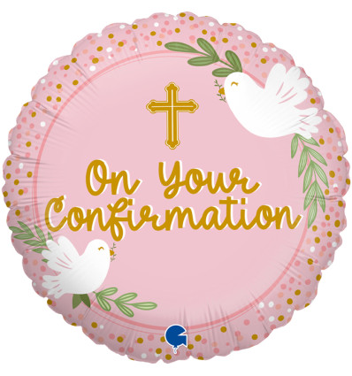 CONFIRMATION PINK FOIL BALLOON 18 INCH