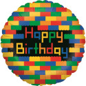 BLOCKS/LEGO BIRTHDAY FOIL BALLOON