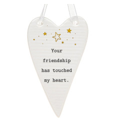 White Thoughtful Words Heart Friendship