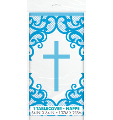 Blue Cross Tablecover Nappe