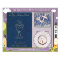 Communion Boy Gift Set Book, Rosette & Beads