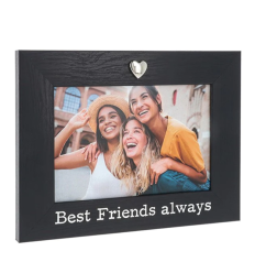 Heartfelt Black Photo Frame 'Best Friend Always' 6"x4"