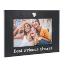 Heartfelt Black Photo Frame 'Best Friend Always' 6"x4"