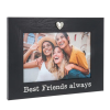 Heartfelt Black Photo Frame 'Best Friend Always' 6"x4"