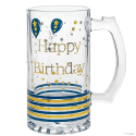 Rush Domino Happy Birthday Beer Glass Tankard
