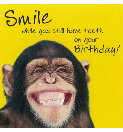 Funny animal card Smile Birthday!