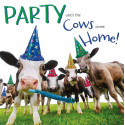 Funny animal card Birthday Party Cows!