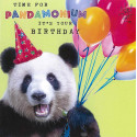 Funny animal card Pandamonium Birthday!