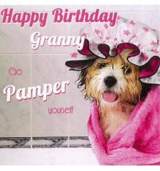 Funny animal card Happy Birthday Granny!