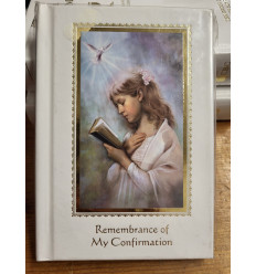 White Remembrance of my Confirmation Book for girl