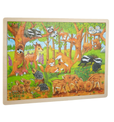 Goki Wooden Giant Jigsaw Puzzle `Baby animals in forest` 48 Pieces