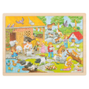 Goki Wooden Giant Jigsaw Puzzle `Petting zoo` 48 Pieces