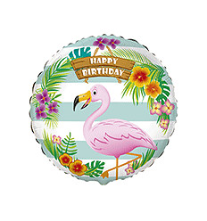 Birthday Flamingo Foil Balloon 18 inch