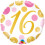 Pink & Gold Dots Age 16 Birthday Foil Balloon - 18 inch