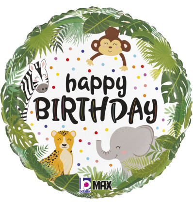 Jungle Birthday Foil Balloon - 18 inch