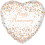 White & Rose Gold Happy Anniversary Foil Balloon - 18 inch