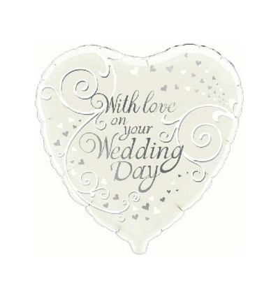 With Love On Your Wedding Day Foil Balloon - 18 inch