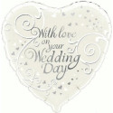 With Love On Your Wedding Day Foil Balloon - 18 inch