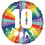 10th Birthday Bright Rainbow Foil Balloon - 18 inch