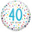 Confetti 40th Birthday Foil Balloon - 18 inch