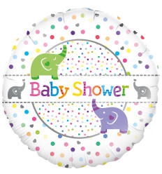 Baby Shower Elephants Foil Balloon - 18 inch