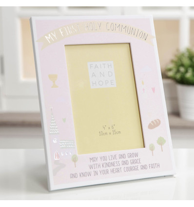 First Holy Communion pink frame