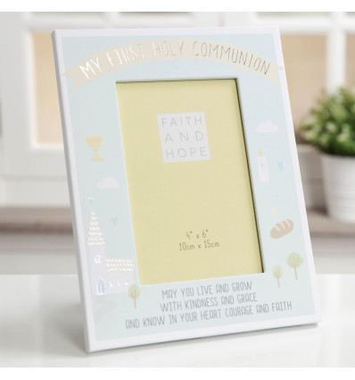First Holy Communion Blue Frame