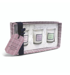 Set Three Mini Candles - Pink Grapefruit/Rosemary/White Tea