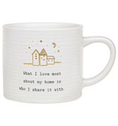 White Thoughtful Words Ceramic Mug Home