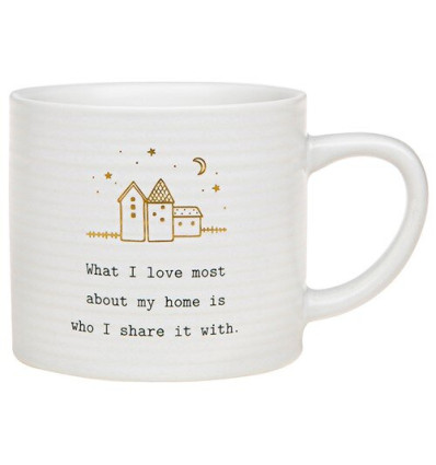 White Thoughtful Words Ceramic Mug Home
