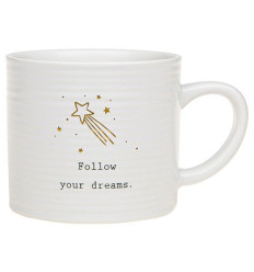 White Thoughtful Words Ceramic Mug Dream