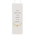 White Thoughtful Words Rectangle Plaque Life