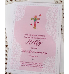 First Communion Personalised Card