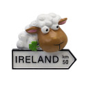 Fridge Magnet With Sheep And Ireland Road Sign