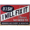 Funny Vintage Sign Wall Plaque for Decor I Will Fix it