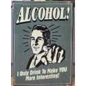 Funny Vintage Sign Wall Plaque for Decor Alcohol