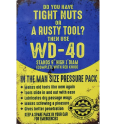 Funny Vintage Sign Wall Plaque for Decor WD-40