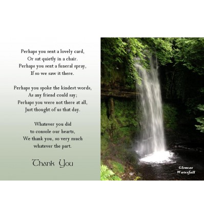 Glencar Waterfall Acknowledgement Card
