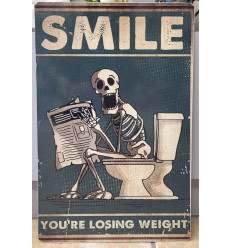 Funny Vintage Sign Wall Plaque for Decor Smile