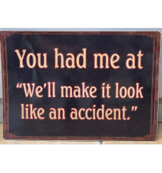 Funny Vintage Sign Wall Plaque for Decor Accident