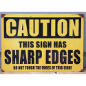 Funny Vintage Sign Wall Plaque for Decor Sharp edges